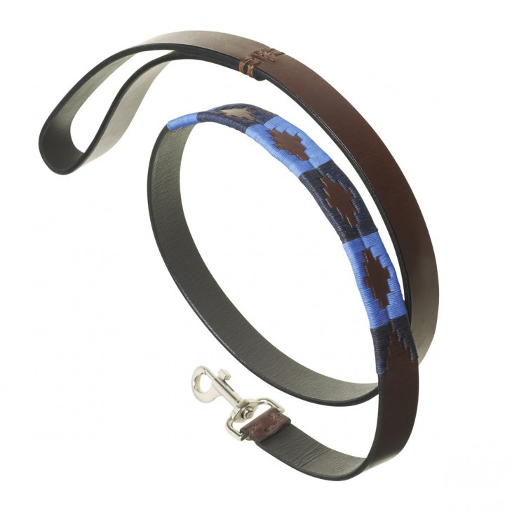 Leather Dog Lead "Blue"